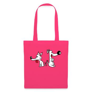 2 Dogs Big Noses Excited Wiggle - Tote Bag - azalea - Front