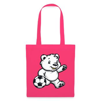 Eisbär Fußball Comic - Stoffbeutel - Azalea - Vorne