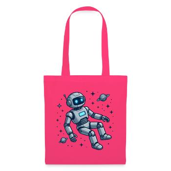 4 Le Robot dans l'espace - Sac en tissu - rose azalée - Devant