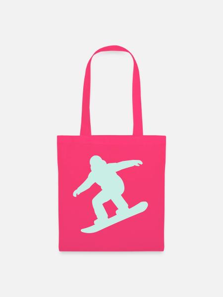 Mint Silhouette Snowboarder - Stoffbeutel - Azalea