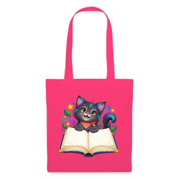 Katzenbuchzauber im Regenbogenstil - Stoffbeutel - Azalea - Vorne