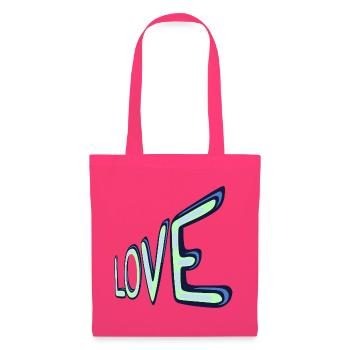 Liebes Neon Schriftzug - Stoffbeutel - Azalea - Vorne