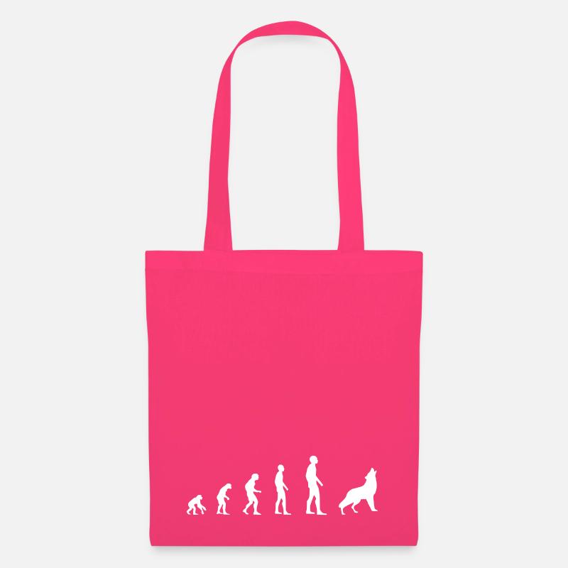 Loup - Evolution - Sac en tissu - rose azalée