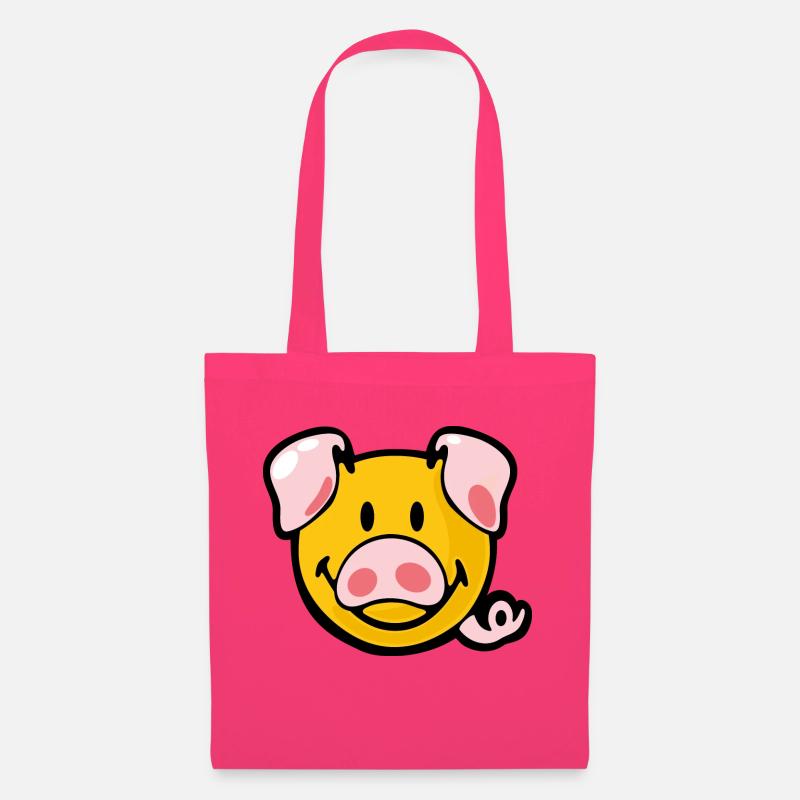 Smiley Pig - Stoffbeutel - Azalea