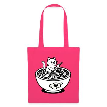 Cute Noudle Soup Cat - Stoffbeutel - Azalea - Vorne