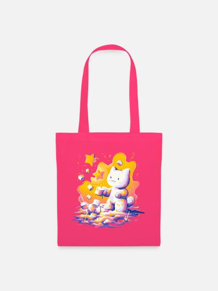 Katzen-Kosmos Neon-Palette - Stoffbeutel - Azalea