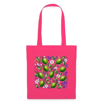 Limetten Muster Mediterran Sommer Frische Früchte - Stoffbeutel - Azalea - Vorne