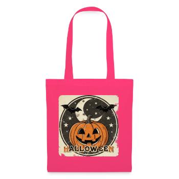 Vintage Halloween – Retro Kürbis Spooky Design - Stoffbeutel - Azalea - Vorne