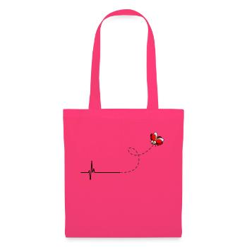 ladybug dotted heartbeat - Tote Bag - azalea - Front
