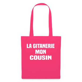 La gitanerie mon cousin - Sac en tissu - rose azalée - Devant