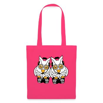 2 Gamer Owls Play Team Friends Two Player Duo - Tote Bag - azalea - Front