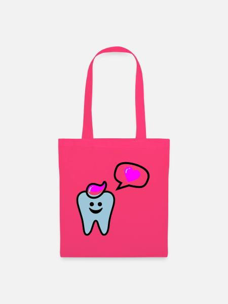 zahn punk zahnarzt dentist - Sac en tissu - rose azalée