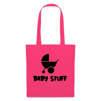 Grossesse Baby shower Babyshower Boy Girl - Sac en tissu - rose azalée - Devant