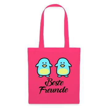 Pinguine Beste Freunde - Stoffbeutel - Azalea - Vorne