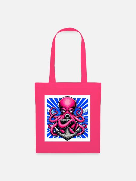 Oktopus umarmt einen Anker - Stoffbeutel - Azalea
