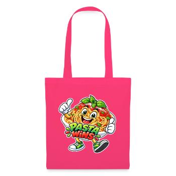 Pasta Wins Cartoon Motiv - Stoffbeutel - Azalea - Vorne