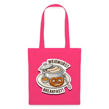 Weisswurst Frühstück Sticker Design - Stoffbeutel - Azalea - Vorne