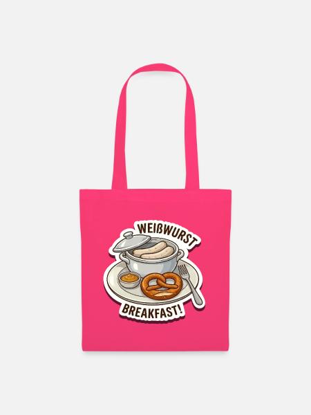 Weisswurst Frühstück Sticker Design - Stoffbeutel - Azalea