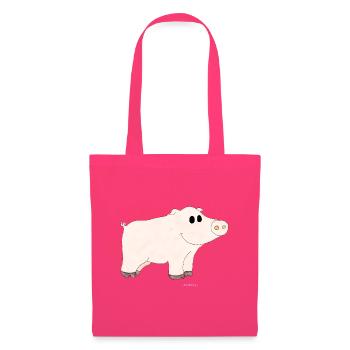 Schwein / Pig - Stoffbeutel - Azalea - Vorne