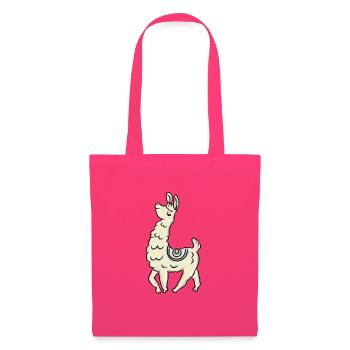 Lama Alpaka - Stoffbeutel - Azalea - Vorne