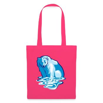 Ours polaire qui fond - Sac en tissu - rose azalée - Devant