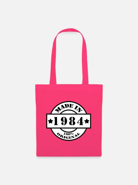 MADE IN 1984 Geburtsjahr Baujahr Jahrgang Geschenk - Stoffbeutel - Azalea