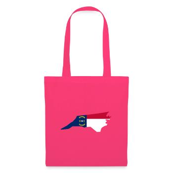 North Carolina USA State North Carolina Flagge Karte - Stoffbeutel - Azalea - Vorne