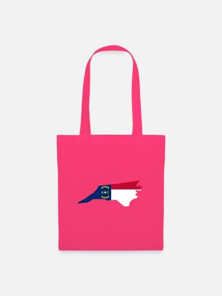 North Carolina USA State North Carolina Flagge Karte - Stoffbeutel - Azalea