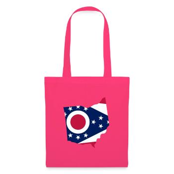 Ohio USA State Ohio Flagge Karte - Stoffbeutel - Azalea - Vorne