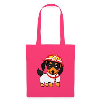 Dachshund as firefighter - Tote Bag - azalea - Front