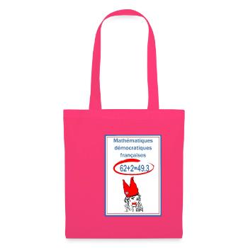 Mathématiques démocratiques françaises - Sac en tissu - rose azalée - Devant