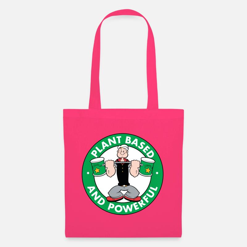 Popeye Logo Klein Plant Based And Powerful Spinach - Stoffbeutel - Azalea