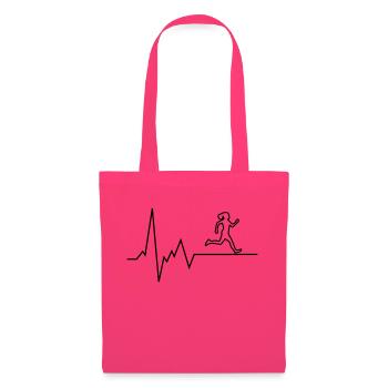 Coureur de battements de cœur - Sac en tissu - rose azalée - Devant