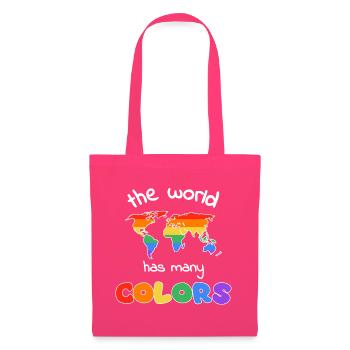 Rainbow World Map of Diversity - Tote Bag - azalea - Front