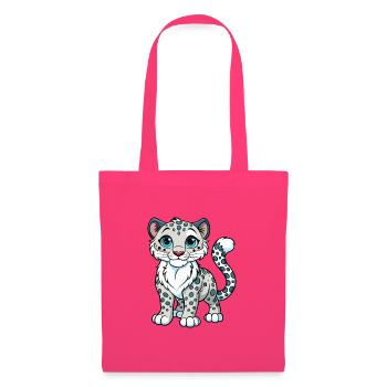 Schneeleopard Cartoon Figur Kawaii Clipart - Stoffbeutel - Azalea - Vorne