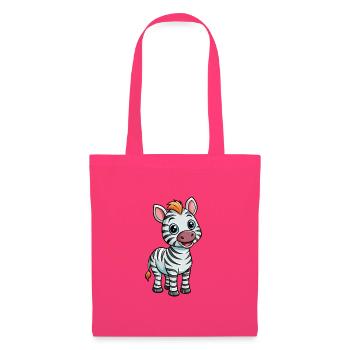 Zebra Cute Cartoon Character Kawaii Clipart - Tote Bag - azalea - Front