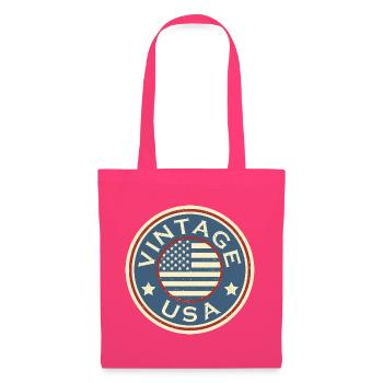 Vintage USA Grunge Style American Flag - Tote Bag - azalea - Front