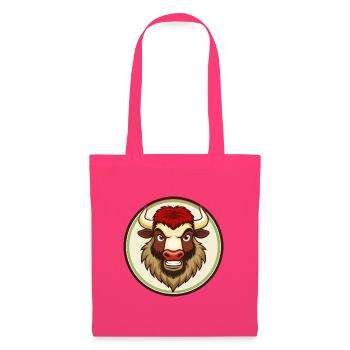 Bison Colorful Kawaii Cartoon Character Clipart - Tote Bag - azalea - Front