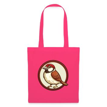 Sparrow Colorful Kawaii Cartoon Character Clipart - Tote Bag - azalea - Front