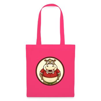 Nilpferd Bunte Kawaii Cartoon Figur Clipart - Stoffbeutel - Azalea - Vorne