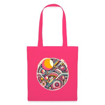 Neon Geometry — Orbit Bloom - Stoffbeutel - Azalea - Vorne