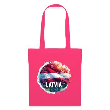 Lettland Flagge Fahne Geschenk - Stoffbeutel - Azalea - Vorne