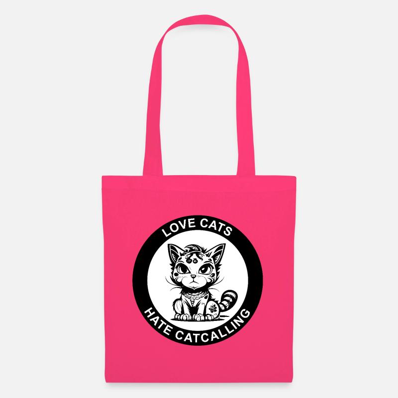 LOVE CATS HATE CATCALLING - Stoffbeutel - Azalea