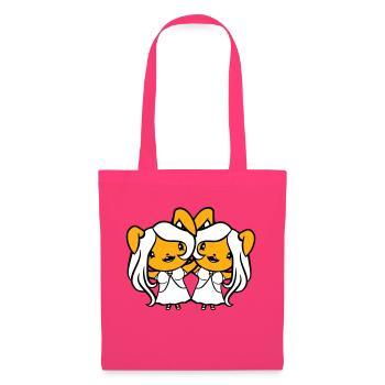 2 Bunnies Girls Pretty Girls Women Bunny Small - Tote Bag - azalea - Front