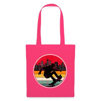 Urban Sunset Skate Silhouette - Stoffbeutel - Azalea - Vorne