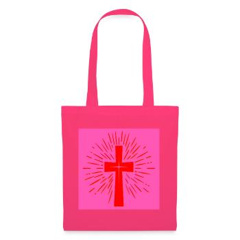 Kirche Christliches Kreuz - Christlicher Glaube - Stoffbeutel - Azalea - Vorne