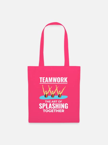 Teamwork Spritzwasser Design Synchronschwimmen - Stoffbeutel - Azalea