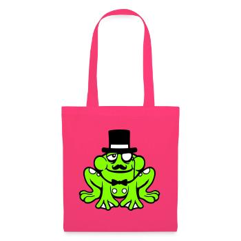 M. Grenouille Sir M. Rich Monocle Lunettes Chapeau haut de forme - Sac en tissu - rose azalée - Devant
