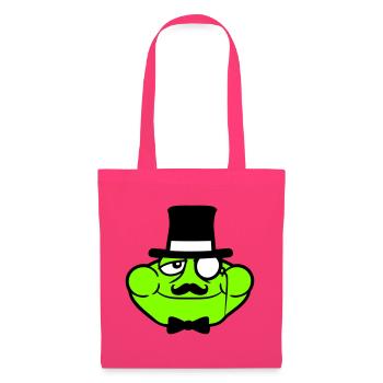 M. Grenouille Sir M. Rich Monocle Lunettes Chapeau haut de forme - Sac en tissu - rose azalée - Devant