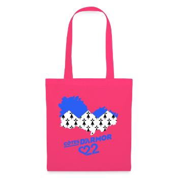 Cotes d'Armor 22  - Sac en tissu - rose azalée - Devant